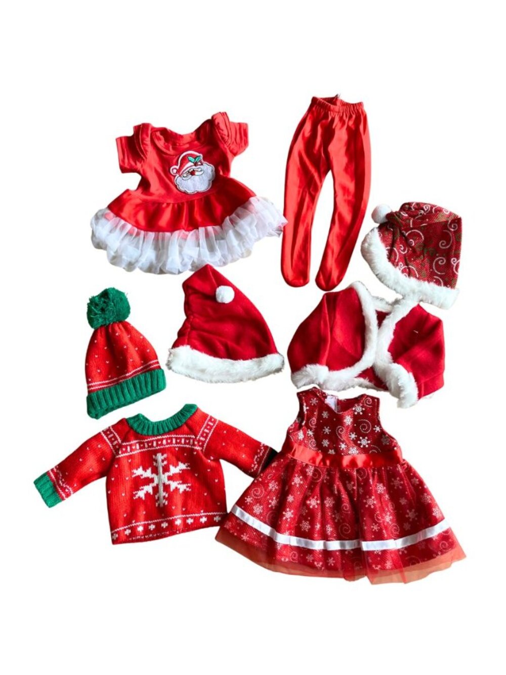 Disney & Assorted 18" Christmas Holiday Doll Clothes, Baby Doll Toy